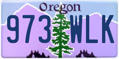OR license plate 973WLK