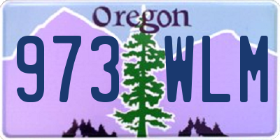 OR license plate 973WLM