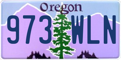 OR license plate 973WLN