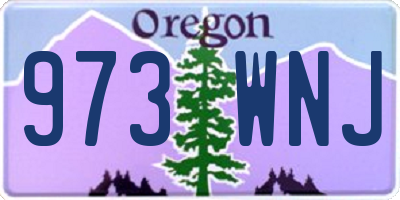 OR license plate 973WNJ