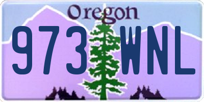 OR license plate 973WNL