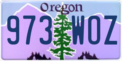 OR license plate 973WOZ