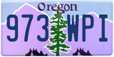 OR license plate 973WPI