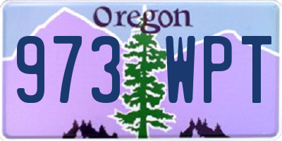 OR license plate 973WPT