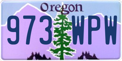 OR license plate 973WPW