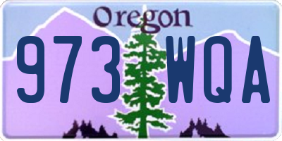 OR license plate 973WQA