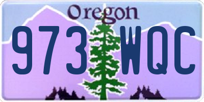 OR license plate 973WQC