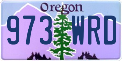 OR license plate 973WRD