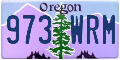 OR license plate 973WRM
