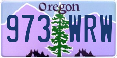 OR license plate 973WRW