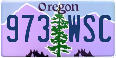 OR license plate 973WSC