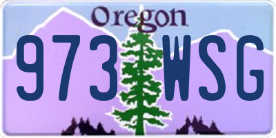 OR license plate 973WSG