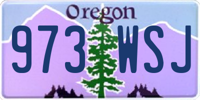 OR license plate 973WSJ