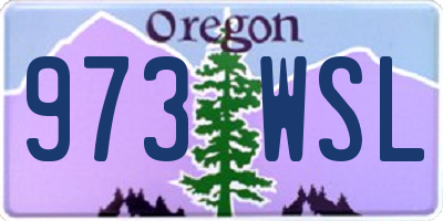 OR license plate 973WSL