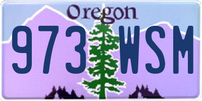 OR license plate 973WSM