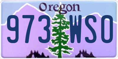 OR license plate 973WSO