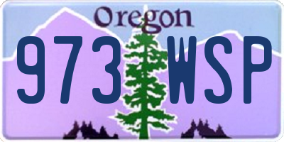 OR license plate 973WSP