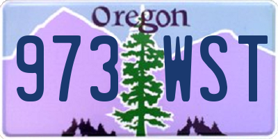 OR license plate 973WST
