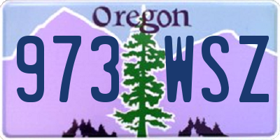 OR license plate 973WSZ