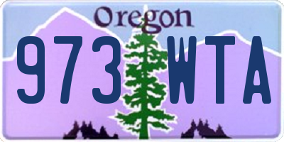 OR license plate 973WTA