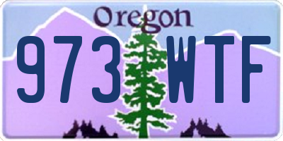 OR license plate 973WTF