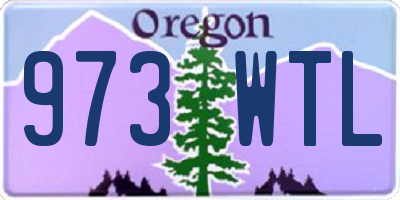 OR license plate 973WTL