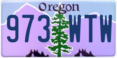 OR license plate 973WTW