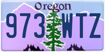OR license plate 973WTZ