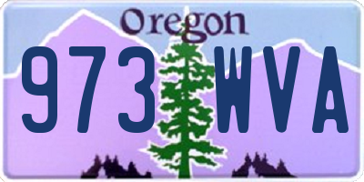 OR license plate 973WVA