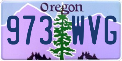 OR license plate 973WVG