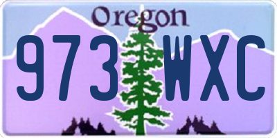 OR license plate 973WXC