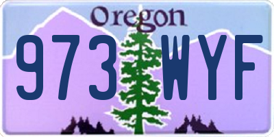OR license plate 973WYF