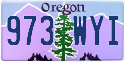 OR license plate 973WYI