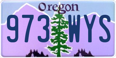 OR license plate 973WYS
