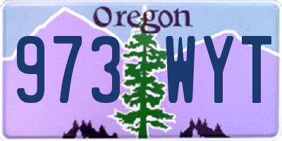 OR license plate 973WYT