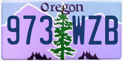 OR license plate 973WZB