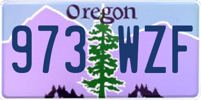 OR license plate 973WZF