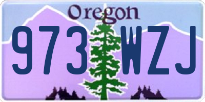 OR license plate 973WZJ