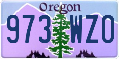 OR license plate 973WZO