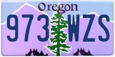 OR license plate 973WZS