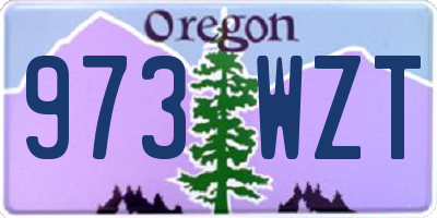 OR license plate 973WZT