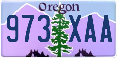 OR license plate 973XAA