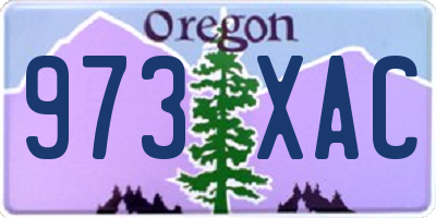 OR license plate 973XAC