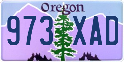 OR license plate 973XAD
