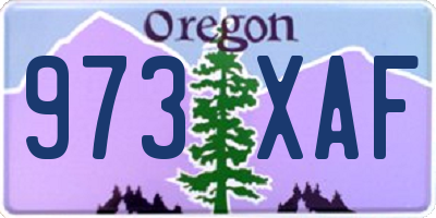 OR license plate 973XAF