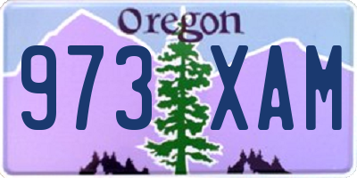 OR license plate 973XAM