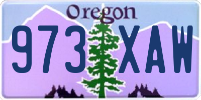 OR license plate 973XAW