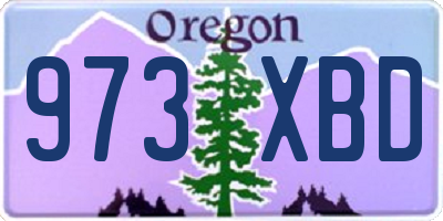 OR license plate 973XBD