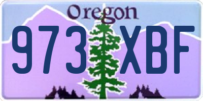 OR license plate 973XBF