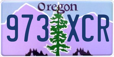 OR license plate 973XCR